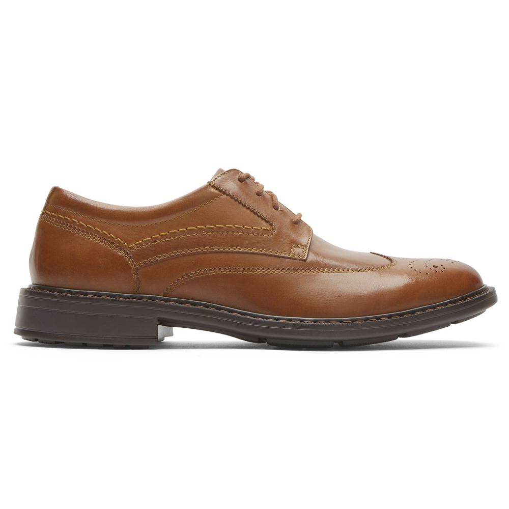 Rockport Tanner Wingtip - Mens Oxfords - Cognac - NZ (RTW-897516)